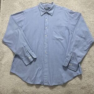 Ralph‎ Lauren Shirt Mens 18 Blue Check Andrew Button Up Long Sleeve Casual